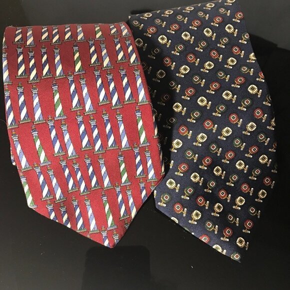 Brooks Brothers Silk Ties Mens Neckwear Stripes Striped Office Business Couture - Picture 2 of 5